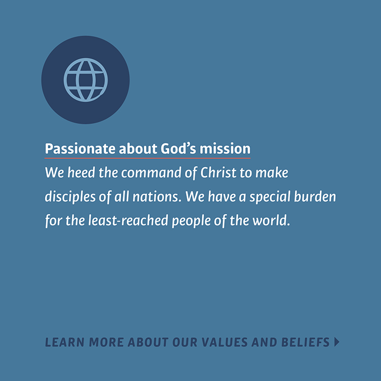 SMBC Values - Passionate about God's Mission