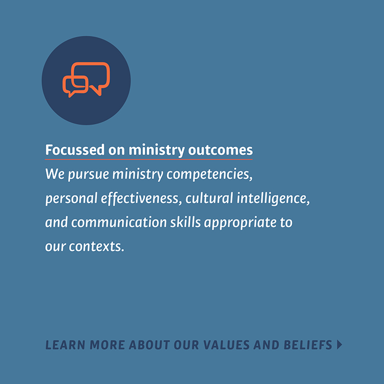 SMBC Values - Focussed on ministry outcomes